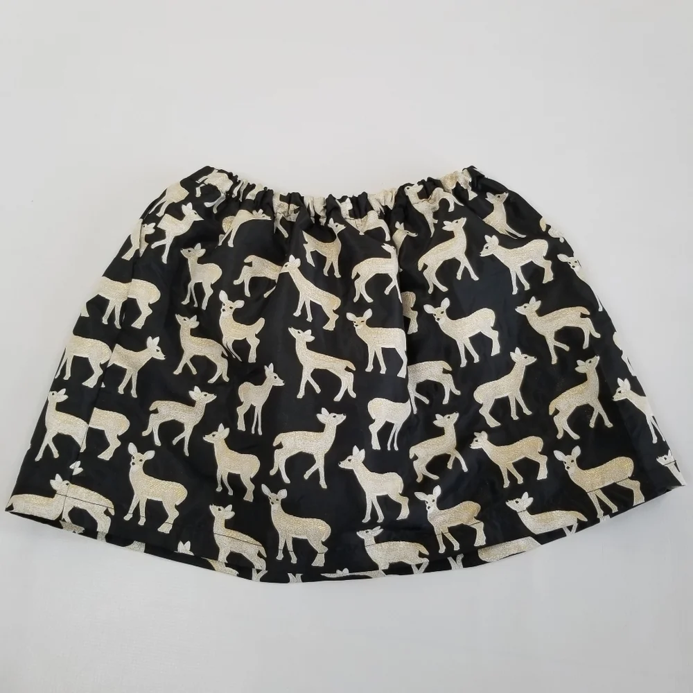 Gymboree Deer Print Skirt Girls L 14 NWOT